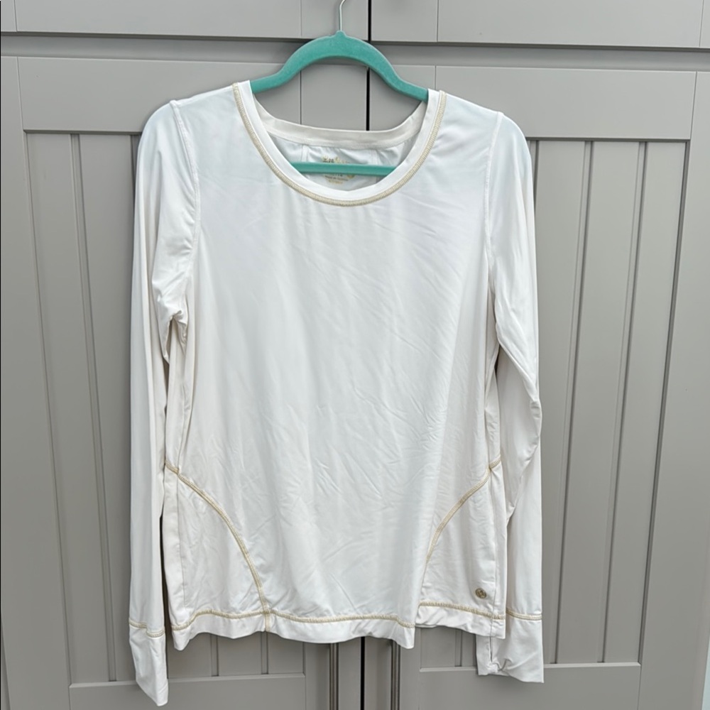 Lilly Pulitzer Cream Fitted Long Sleeve Tee